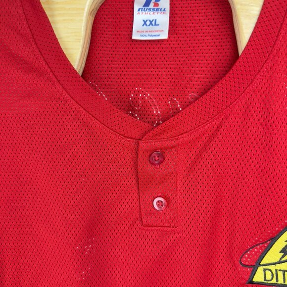 Vintage Russell Athletic Jersey Shirt Men XXL Red Cougars & Prey Mesh Ditek - Picture 3 of 8